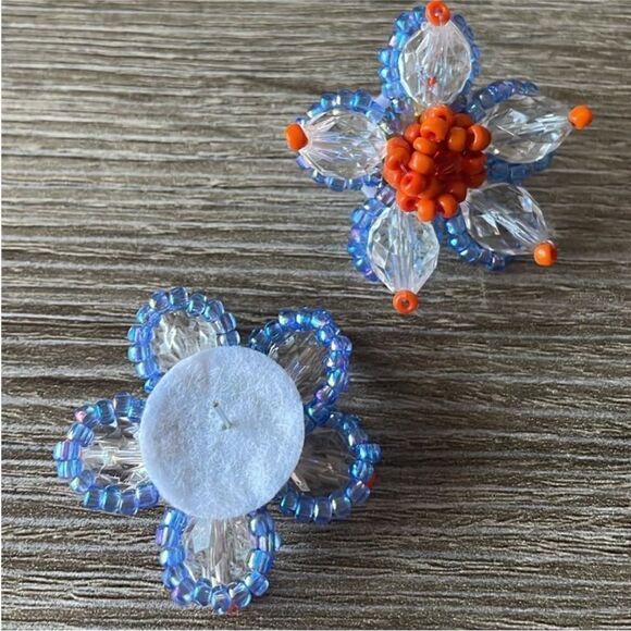 Flower earrings N414 - Picture 3 of 3